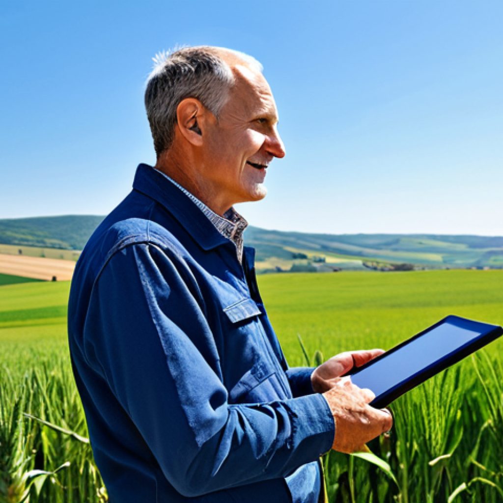 농업환경기술자 자격증 보유자의 커리어 패스 - **Agricultural Advisor:** A professional agricultural advisor in appropriate attire, fully clothed, ...