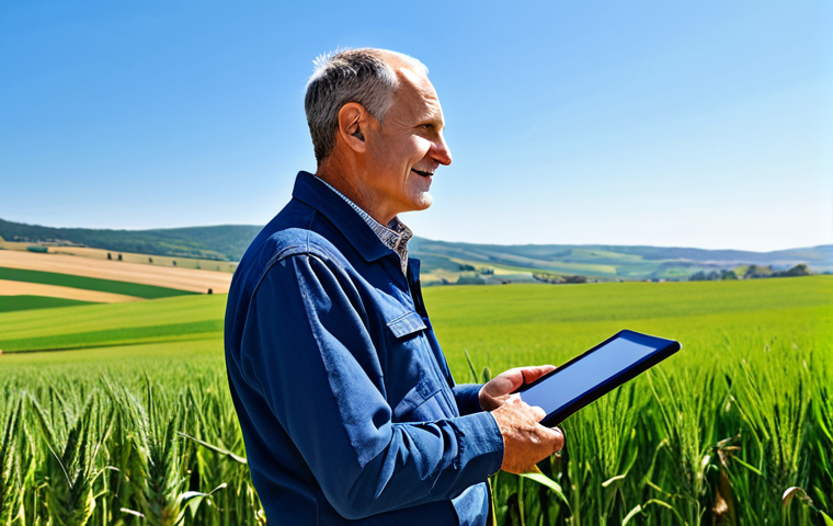 농업환경기술자 자격증 보유자의 커리어 패스 - **Agricultural Advisor:** A professional agricultural advisor in appropriate attire, fully clothed, ...