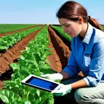 농업환경기술자 자격증 학습 방법 비교 - **Prompt 1: Dedicated Agro-Environmental Technician in the Field**
    "A female agro-environmental ...