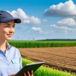 농업환경기술자 시험 실패 후 재도전 팁 - **Prompt:** A female environmental agricultural technician in her late 20s, with a confident and pro...