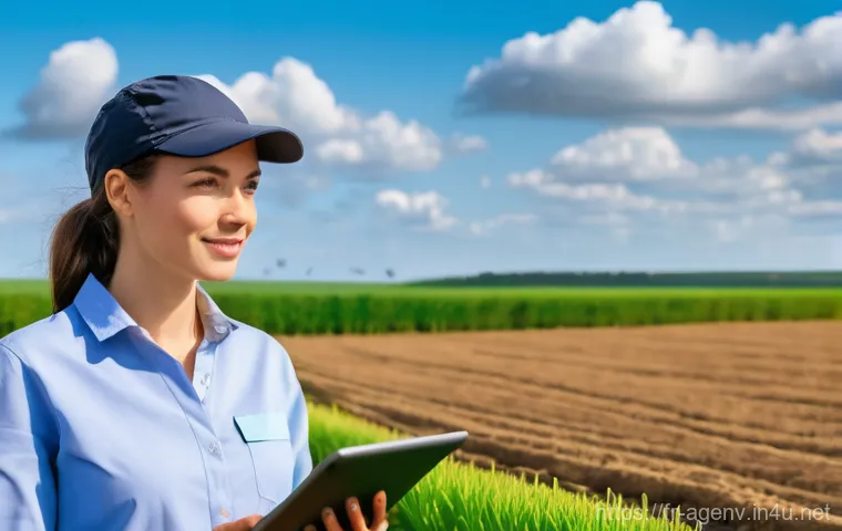 농업환경기술자 시험 실패 후 재도전 팁 - **Prompt:** A female environmental agricultural technician in her late 20s, with a confident and pro...